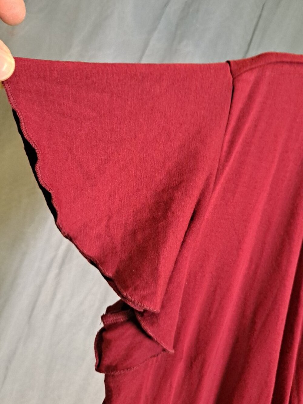 Wrap Dress Burgundy Color L - Picture 6 of 6